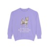 Portuguese Podengo Pequeno Humor Sweatshirt, Violet, front view