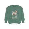 Portuguese Podengo Pequeno Latin Sweatshirt, Light Green, front view