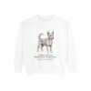 Portuguese Podengo Pequeno Latin Sweatshirt, White, front view