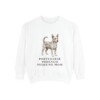 portuguese-podengo-pequeno-sweatshirt-mom-white Portuguese Podengo Pequeno Mom Sweatshirt, White, front view