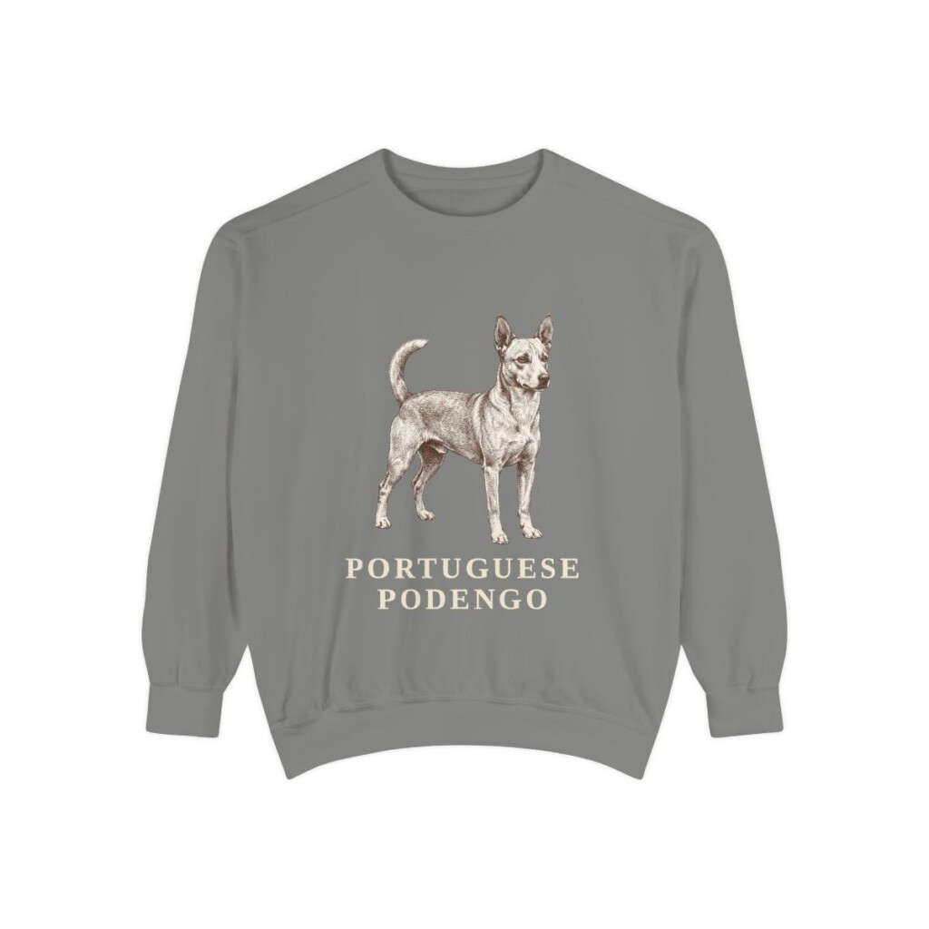 Portuguese Podengo Sweatshirt, Grey, front view
