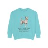 Portuguese Podengo Humor Sweatshirt, Chalky Mint, front view