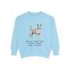 Portuguese Podengo Humor Sweatshirt, Chambray, front view