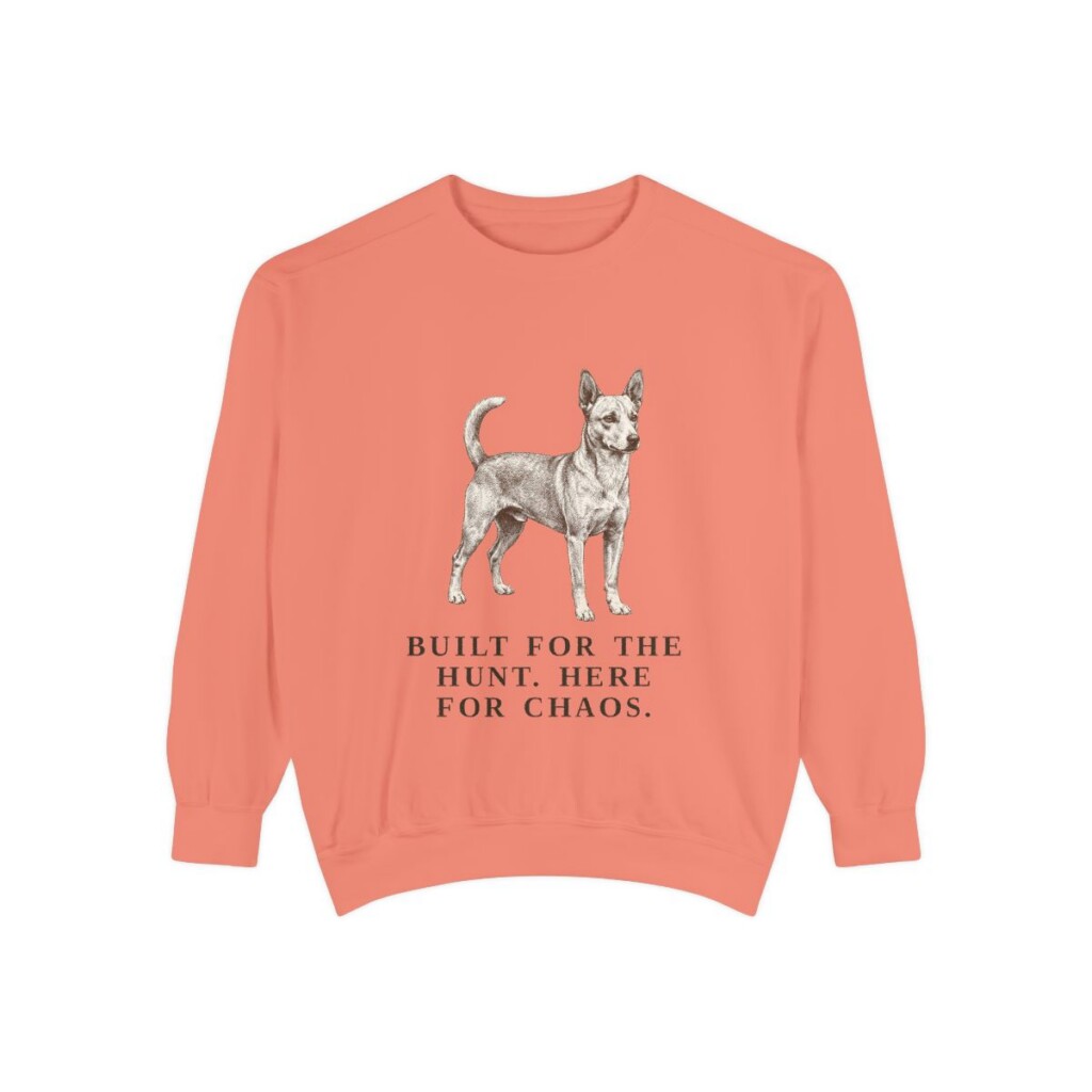 Portuguese Podengo Humor Sweatshirt, Terracotta, front view