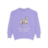 Portuguese Podengo Humor Sweatshirt, Violet, front view