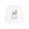 Portuguese Podengo Humor Sweatshirt, White, front view
