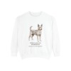 Portuguese Podengo Latin Sweatshirt, White, front view