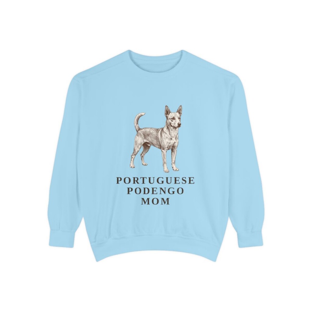 Portuguese Podengo Mom Sweatshirt, Chambray, front view