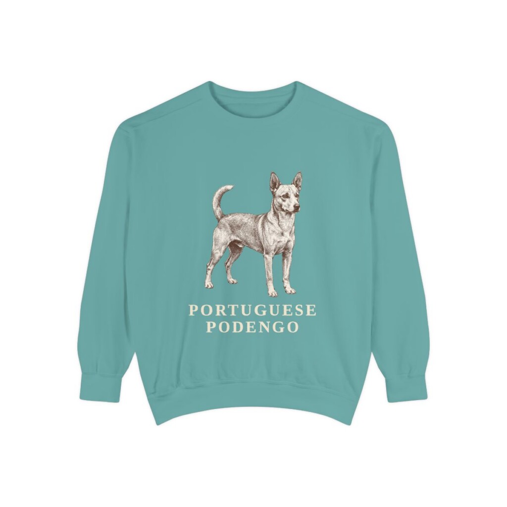 Portuguese Podengo Sweatshirt, Seafoam, front view