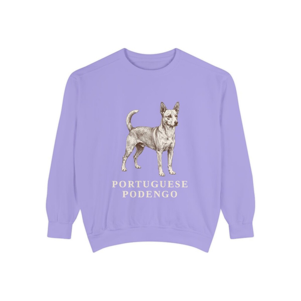 Portuguese Podengo Sweatshirt, Violet, front view