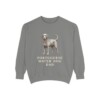 portuguese-water-dog-sweatshirt-dad-grey Portuguese Water Dog Dad Sweatshirt, Grey, front view
