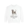portuguese-water-dog-sweatshirt-dad-white Portuguese Water Dog Dad Sweatshirt, White, front view