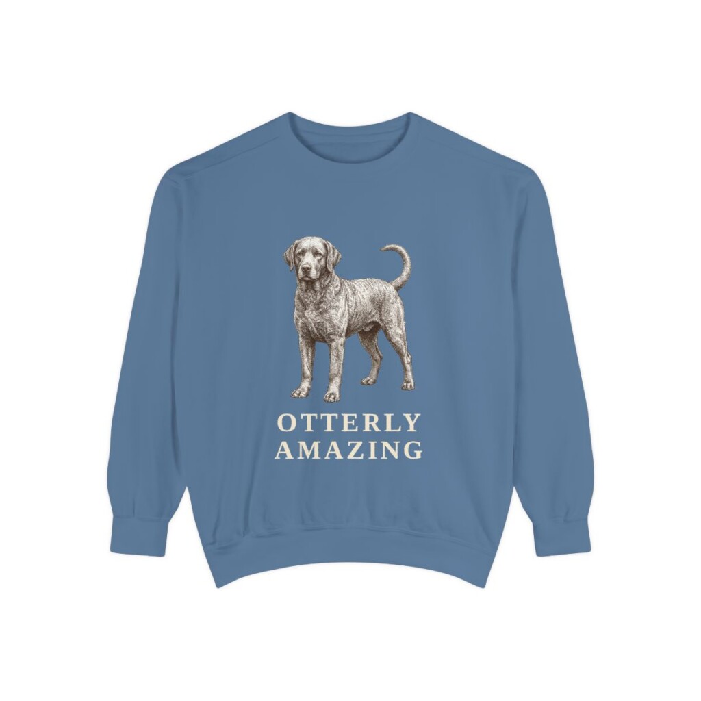 Portuguese Water Dog Humor Sweatshirt, Blue Jean, front view