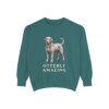 Portuguese Water Dog Humor Sweatshirt, Blue Spruce, front view