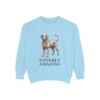 Portuguese Water Dog Humor Sweatshirt, Chambray, front view