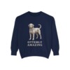 Portuguese Water Dog Humor Sweatshirt, True Navy, front view