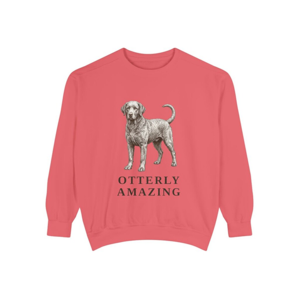 Portuguese Water Dog Humor Sweatshirt, Watermelon, front view