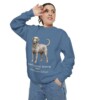 Portuguese Water Dog Latin Sweatshirt, Blue Jean, person 2 context