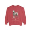 Portuguese Water Dog Latin Sweatshirt, Crimson, front view
