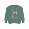 Portuguese Water Dog Latin Sweatshirt, Light Green, front view