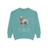 Portuguese Water Dog Latin Sweatshirt, Seafoam, front view