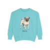 Pug Sweatshirt, Chalky Mint, front view