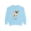 Pug Sweatshirt, Chambray, front view
