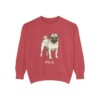 Pug Sweatshirt, Crimson, front view