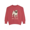 Pug Dad Sweatshirt, Crimson, front view