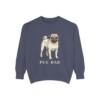 Pug Dad Sweatshirt, Denim, front view