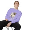 Pug Dad Sweatshirt, Violet, person 1 context