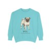 Pug Latin Sweatshirt, Chalky Mint, front view