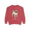 Pug Latin Sweatshirt, Crimson, front view