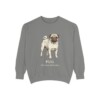 Pug Latin Sweatshirt, Grey, front view