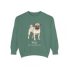 Pug Latin Sweatshirt, Light Green, front view
