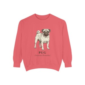 Pug Latin Sweatshirt, Watermelon, front view
