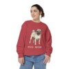 Pug Mom Sweatshirt, Crimson, person 2 front