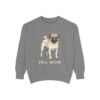 Pug Mom Sweatshirt, Grey, front view