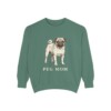 Pug Mom Sweatshirt, Light Green, front view