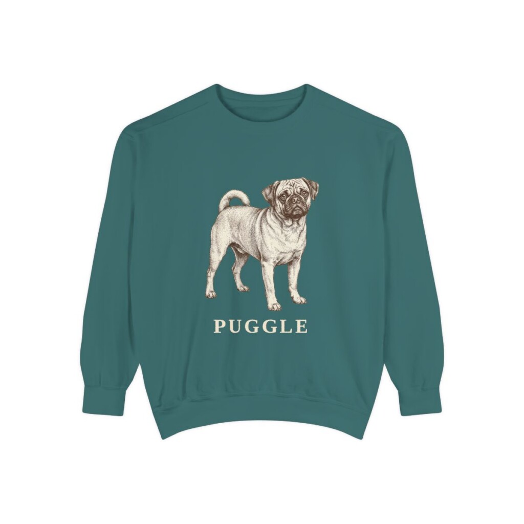 Puggle Sweatshirt, Blue Spruce, front view