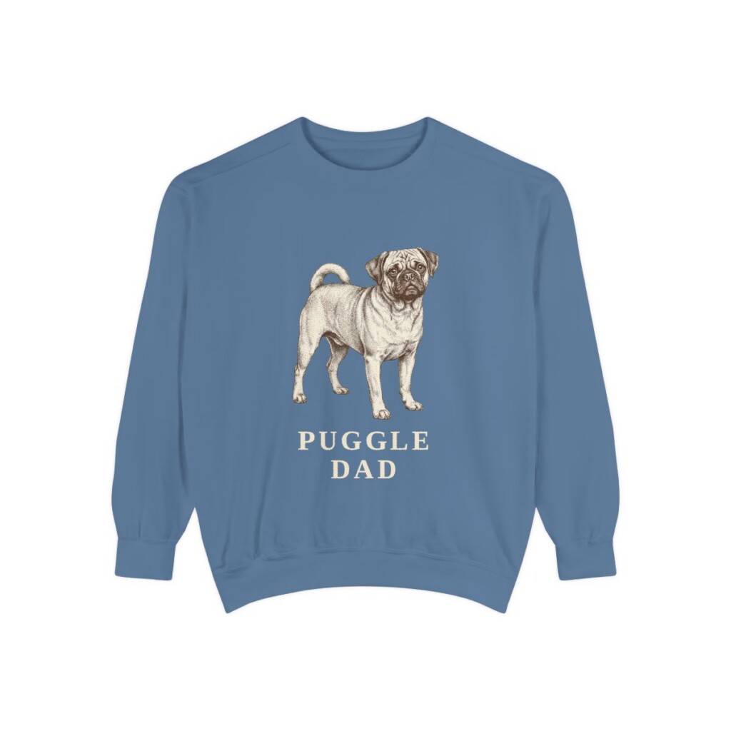 Puggle Dad Sweatshirt, Blue Jean, front view