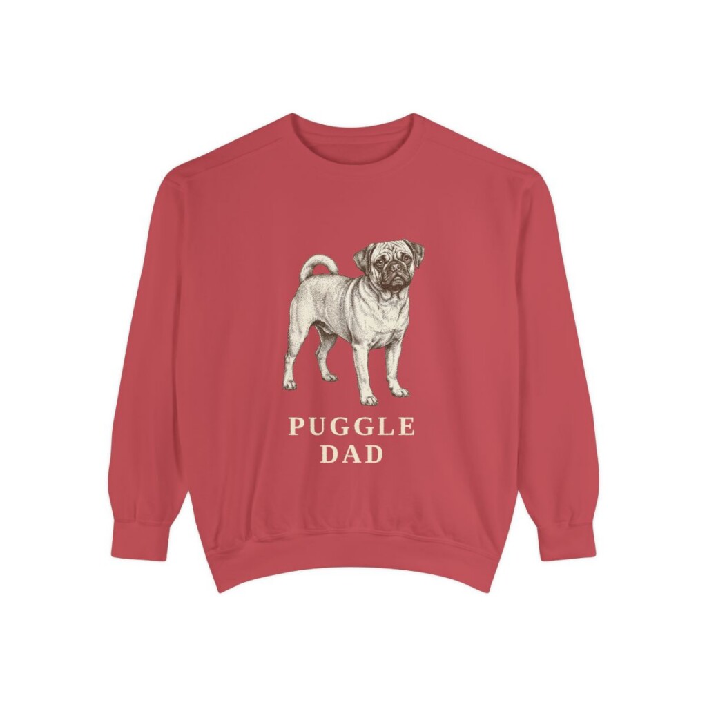 Puggle Dad Sweatshirt, Crimson, front view