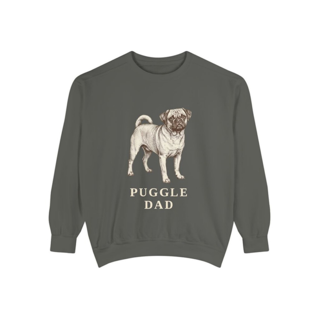 Puggle Dad Sweatshirt, Pepper, front view