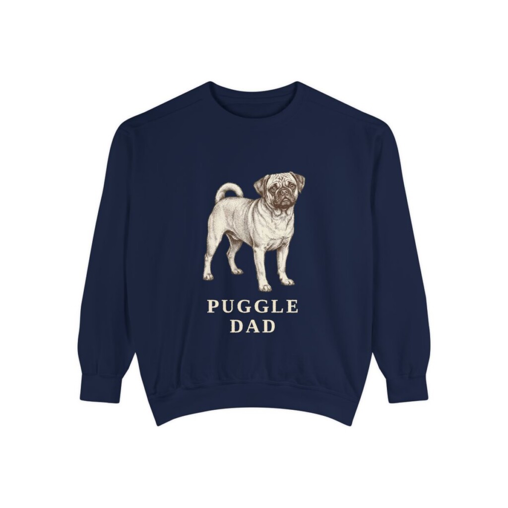 Puggle Dad Sweatshirt, True Navy, front view