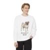 Puggle Dad Sweatshirt, White, person 1 front