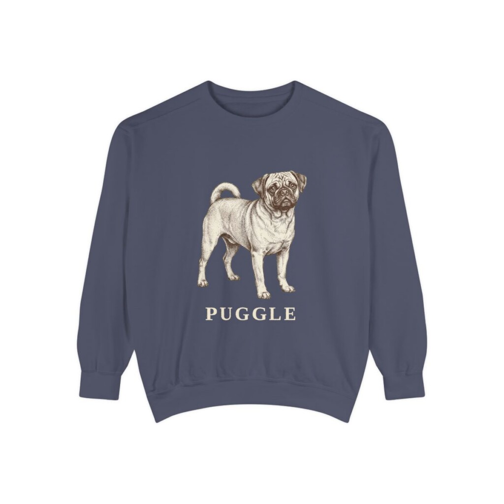 Puggle Sweatshirt, Denim, front view