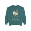 Puggle Humor Sweatshirt, Blue Spruce, front view