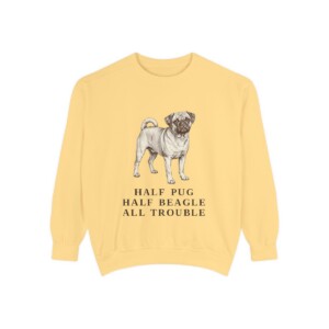 Puggle Humor Sweatshirt, Butter, front view