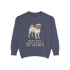 Puggle Humor Sweatshirt, Denim, front view