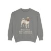 Puggle Humor Sweatshirt, Grey, front view
